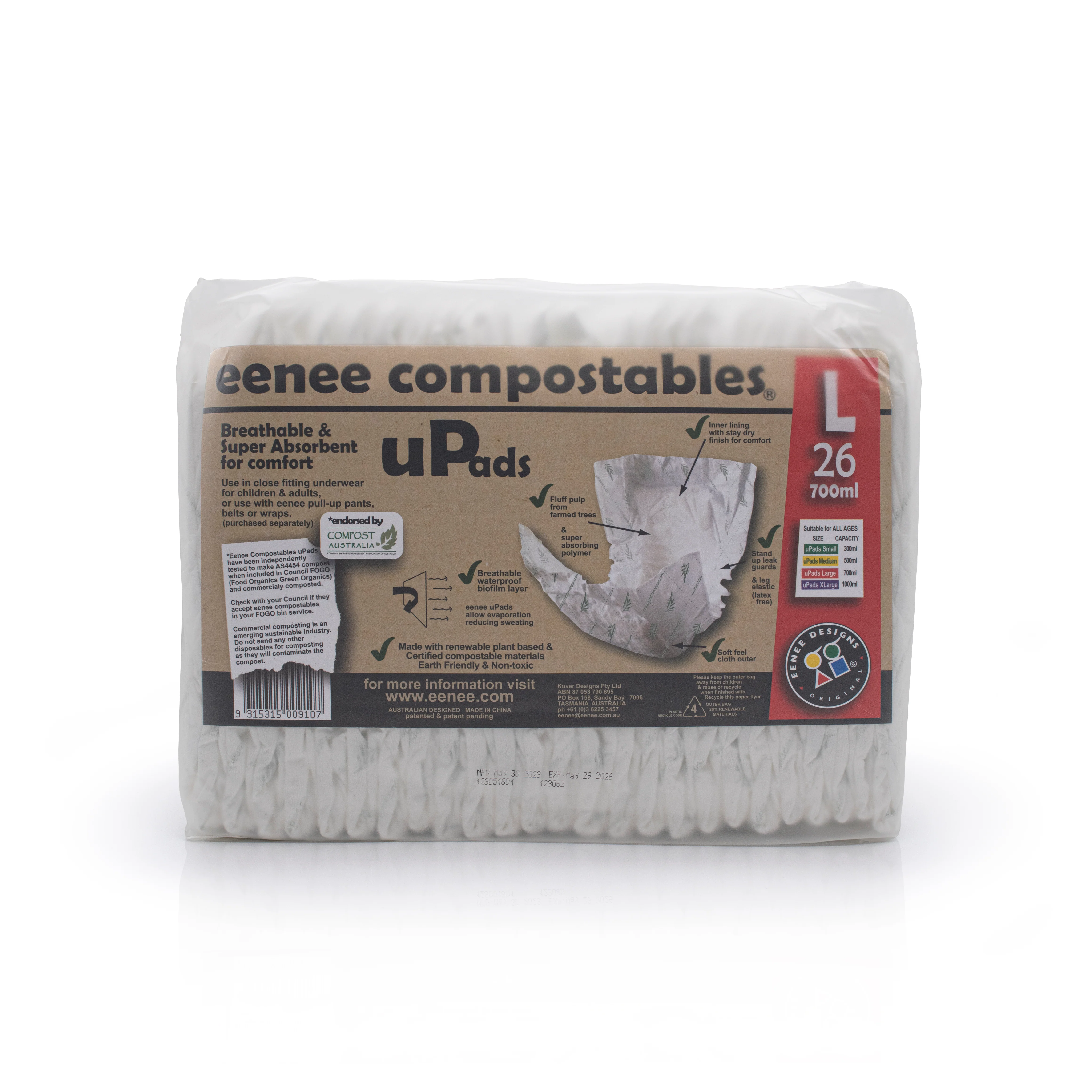 Eenee Compostable Nappy Pads - Image 3