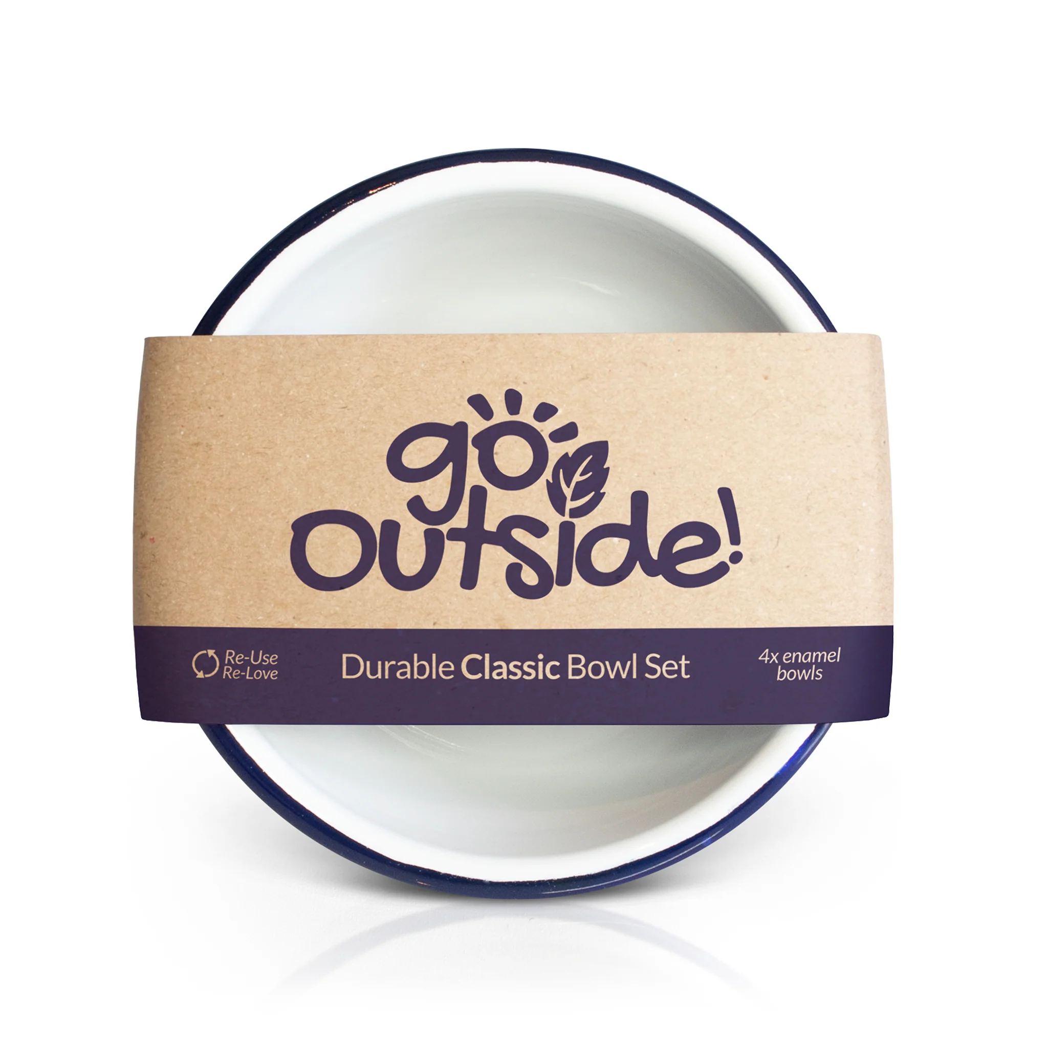 Enamel Bowls Classic Set Pack of 4 - Image 3