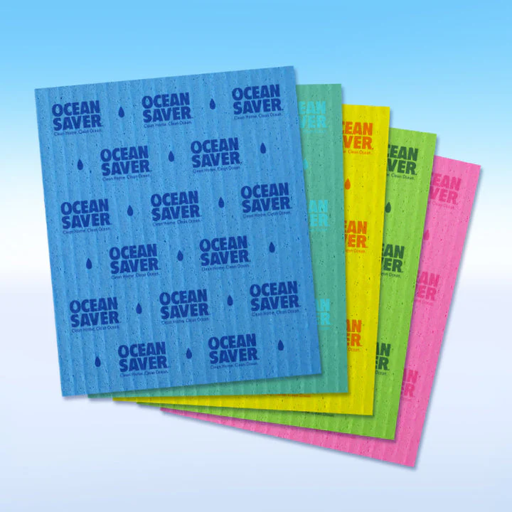 OceanSaver Compostable Sponge Cloths Pack of 5 - Image 5